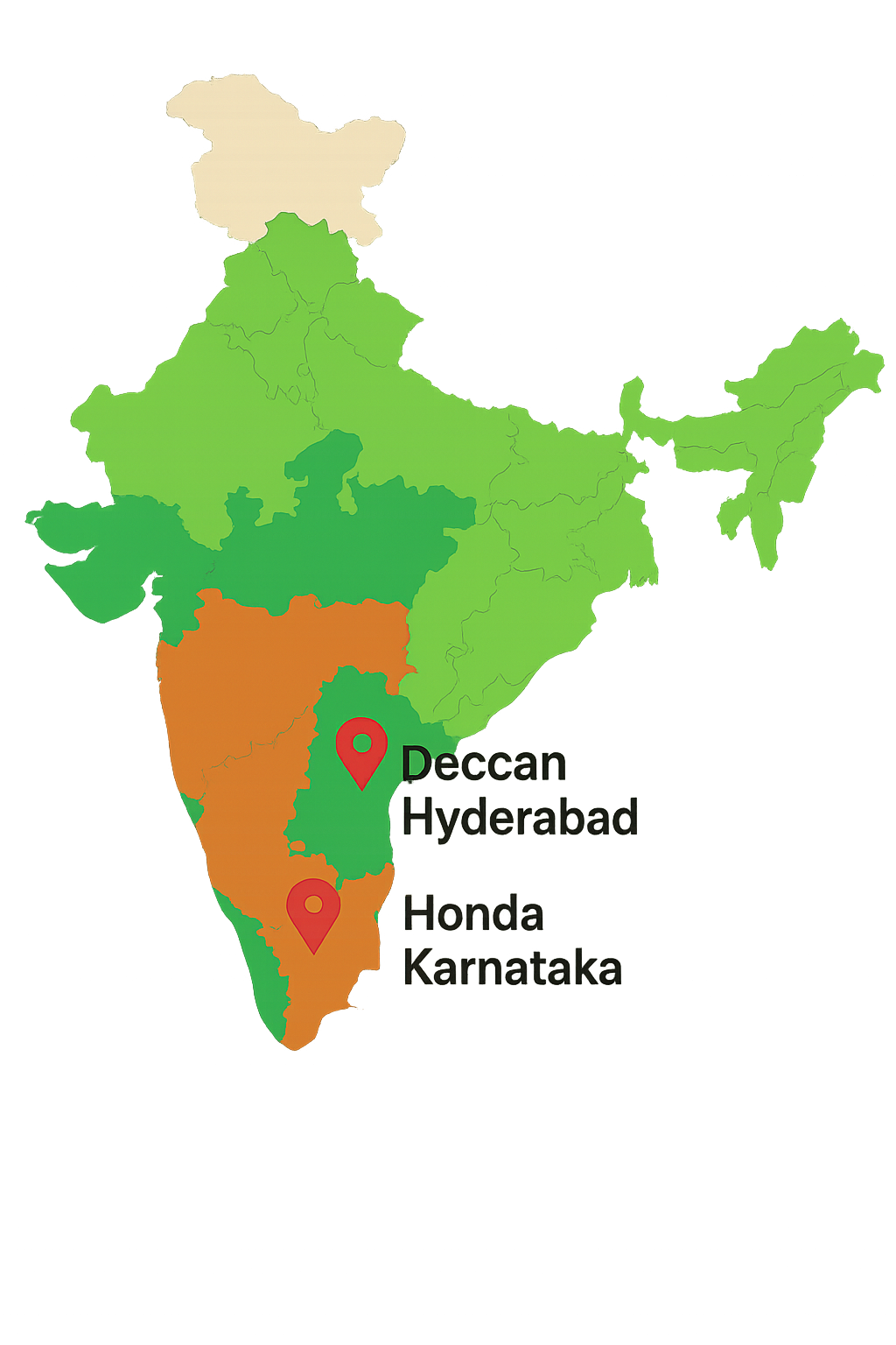 India project footprint map